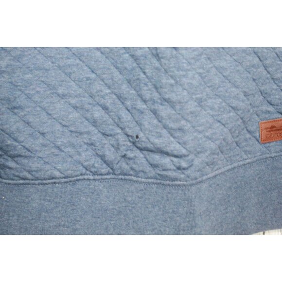 LL Bean Quilted Quarter Zip Pullover Sweater Larkspur Size M Pet - Picture 7 of 14